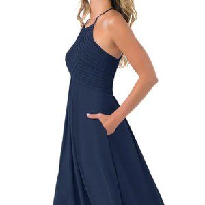 Azazie Adriana Bridesmaids Dress Navy Size A4